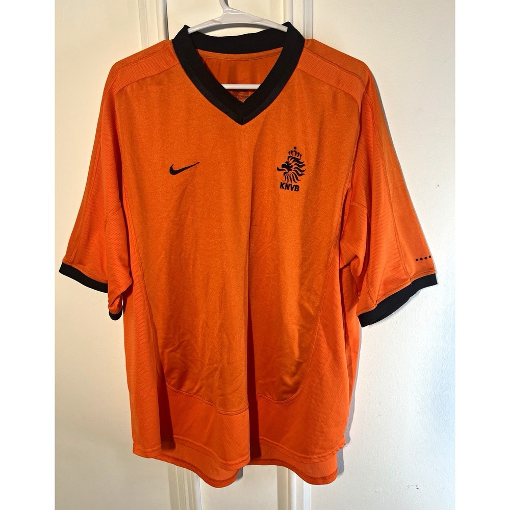 Vintage Nike Netherlands Holland Soccer Jersey L Gilchrist #14 KNVB Oranje